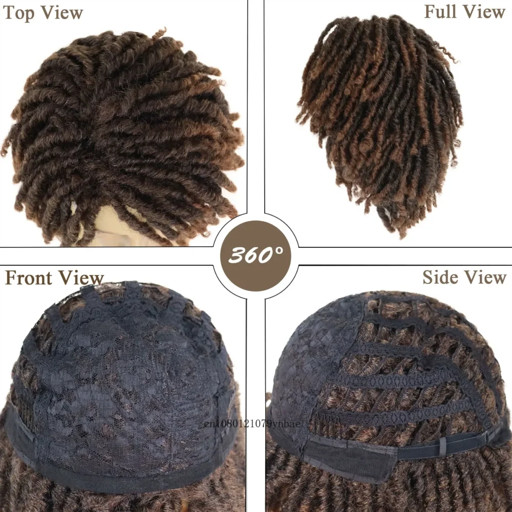 Braided Wig Men Synthetic Hair Halloween Costume Cosplay Daily Wig Curly Afro Hairstyles Disco Carnival Party DreadLock Wigs - Image 4